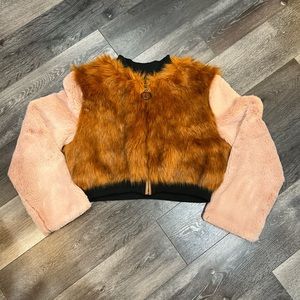 Forever 21 Faux Fur Cropped Jacket
